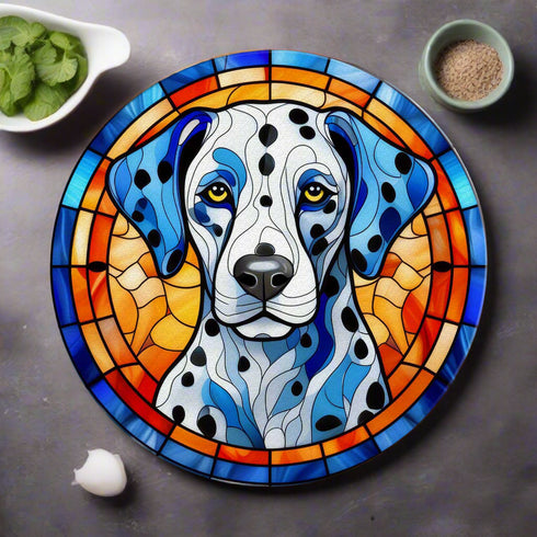 Dalmatian Glass Suncatcher Worktop Saver